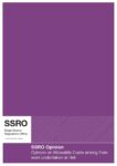 SSRO Opinion October 2016
